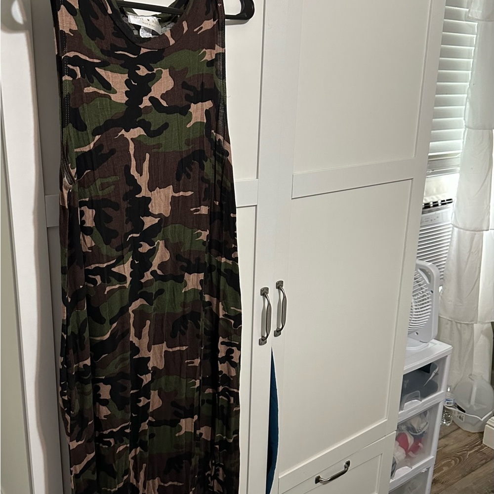 Love Kuza Camouflage V-Neck Top